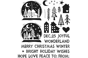 Tim Holtz Festive Print Cling Rubber Stamps