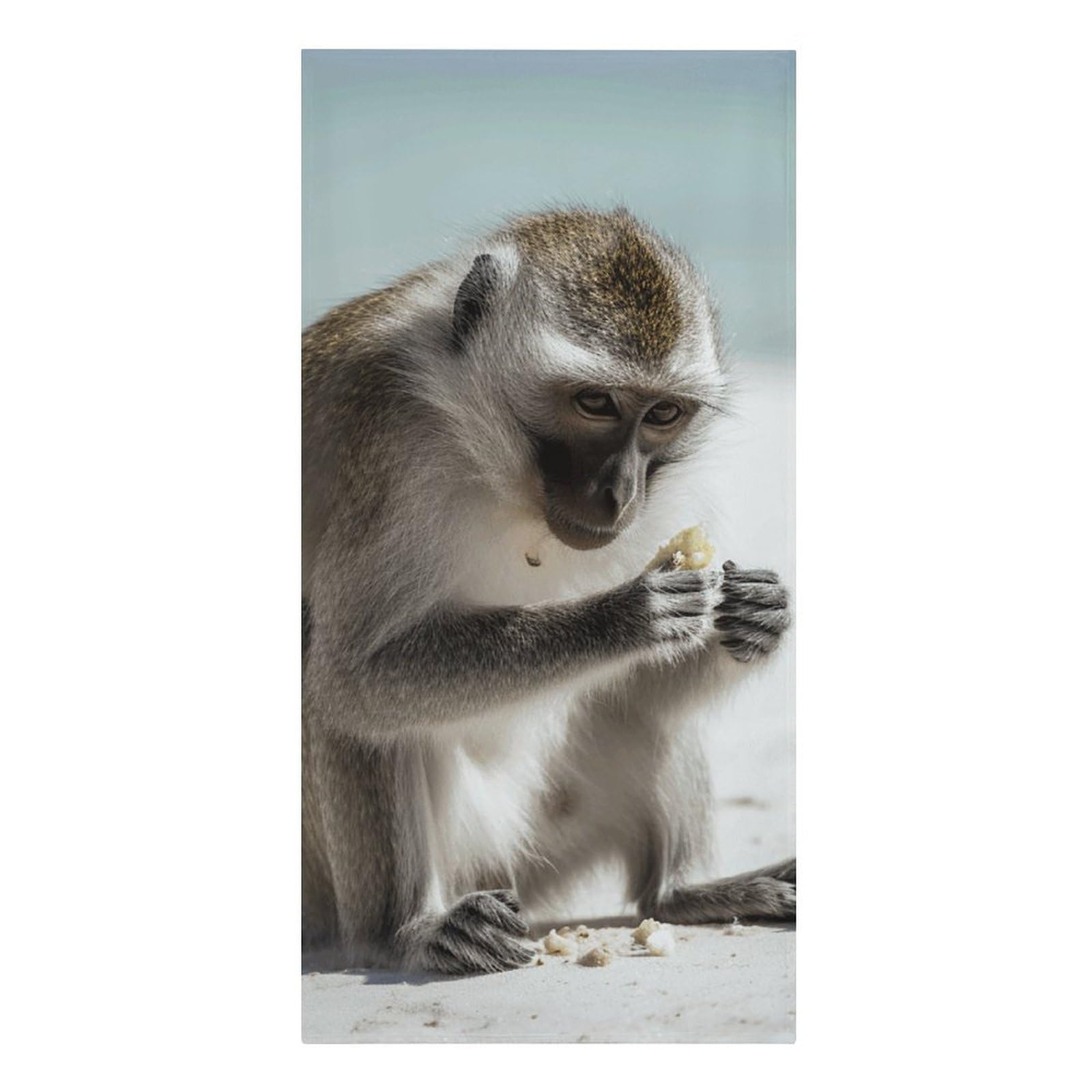 QMNLKH Monkey on The Ground Beach Towel for Women, Large Microfiber Pool Towel for Men, Absorbent Swim Towels for Home, Lightweight Bath Towels for Camping, Yoga, 30.3"x61.4"