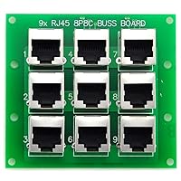 Vista 1 de Electronics-Salon RJ45 8P8C Jack Placa de bus de 9 vías, Conector.