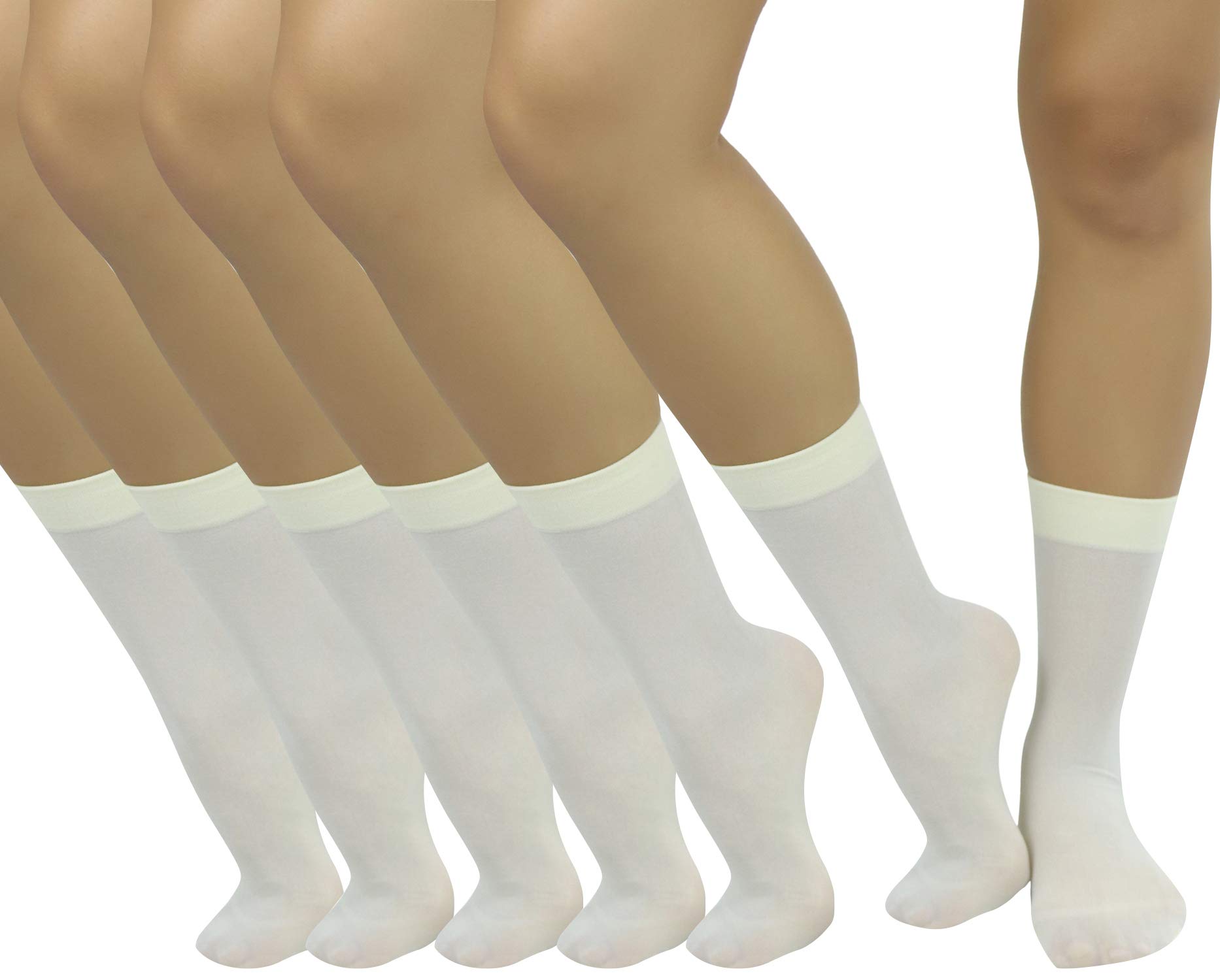 ToBeInStyle Womens Pack of 6 Trouser Solid Print Anklet Socks