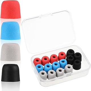 16PCS Foam Earbud Tips Small Replacement Ear Buds Earbuds Replacement Ear Tips Replacement Earbuds Earphone Tips Earbuds Noise Isolation Cover for Earphones Isolation Noise Memory Foam Earphone Tips