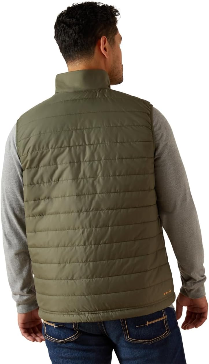 Ariat Rebar Cordura Ripstop Lightweight Insulated Vest, Beetle, Large Tall