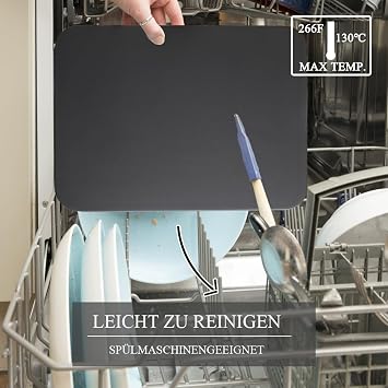 AKINOYAMA TPU chopping board extra large non-slip and easy to clean dishwasher safe BPA-free feels like using a bamboo board knife friendly (M)