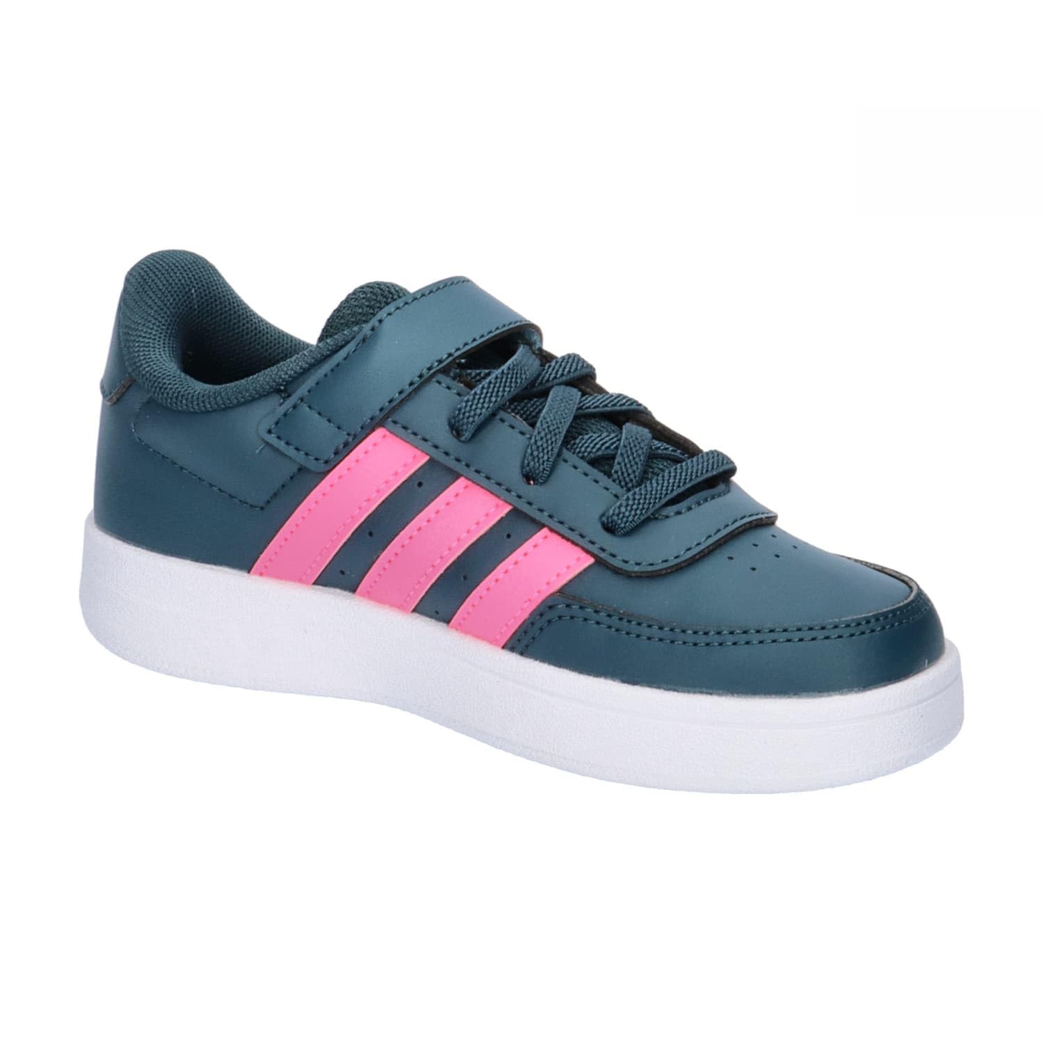 adidas Unisex niños Breaknet Lifestyle Court Elastic Lace and Top Strap Shoes, arctic night/lucid pink/Cloud white, 38 EU