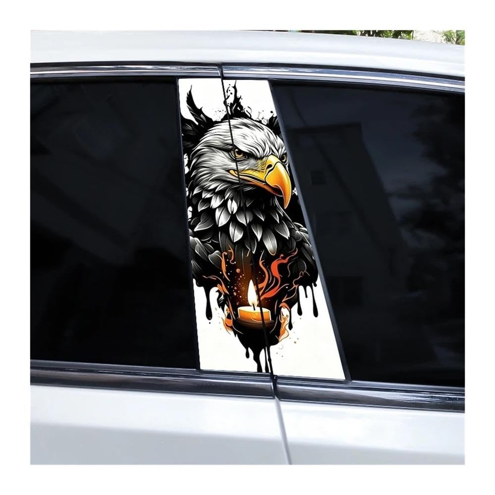 Bertdcx G Eagle Car Pillar Vinyl Sticker Waterproof For Car Center Pillar Decoration Auto Parts(G)