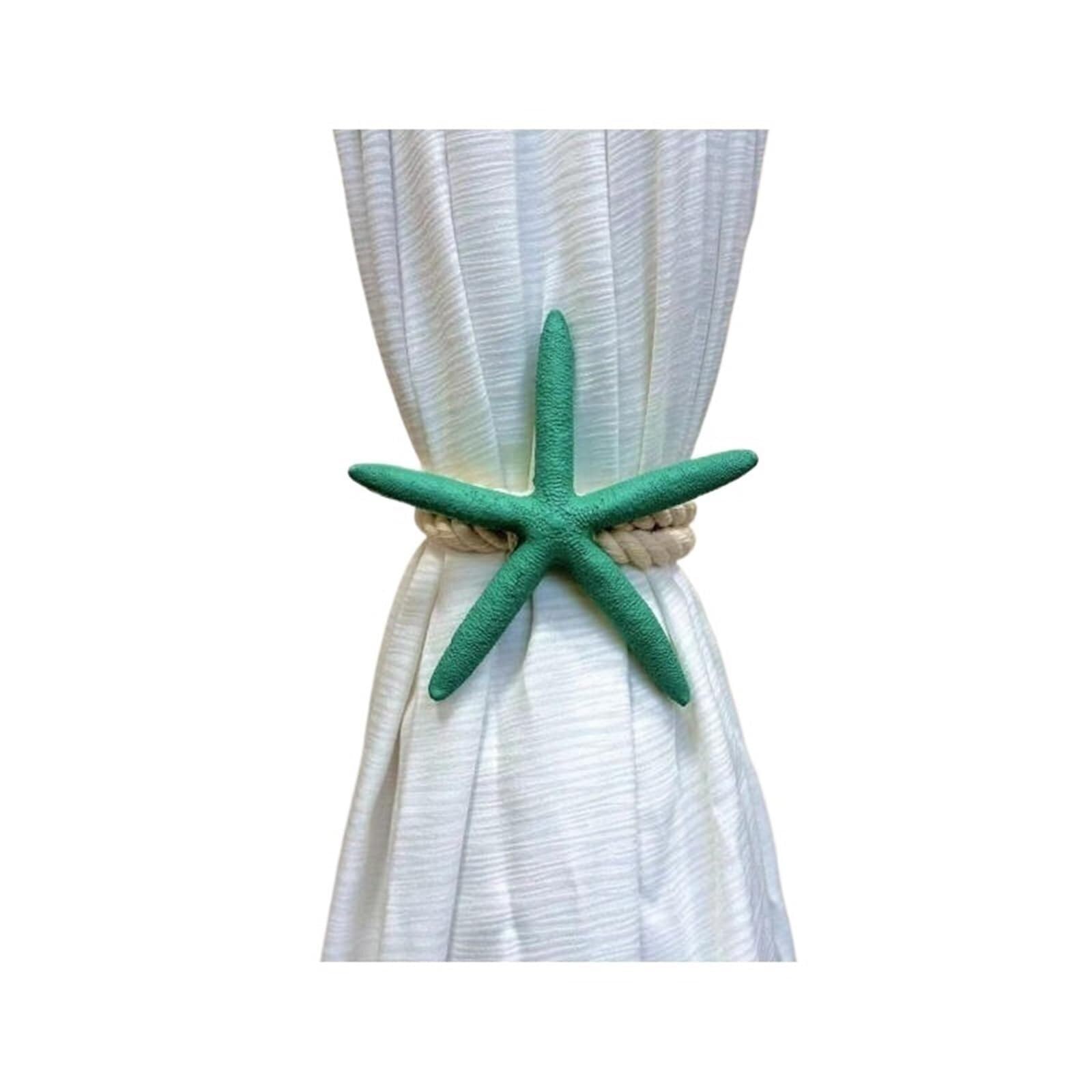 Tie Backs For Curtains Simple Stable Starfish Curtain Tie Rope Fixing Buckle Bedroom(1pc Green)