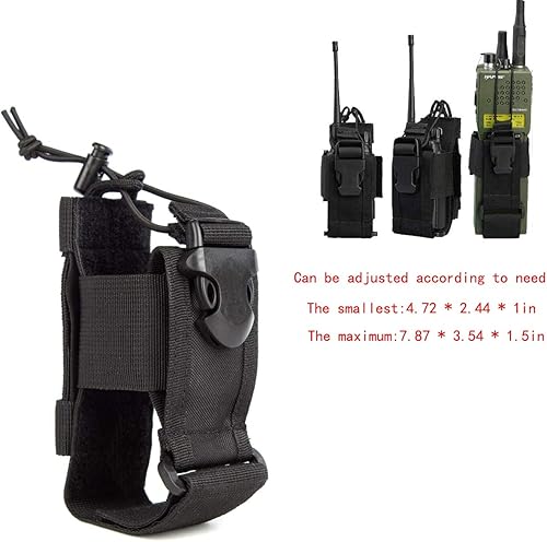 Miniatura 3 de LUITON Tactical Molle - Bolsa de radio resistente para walkie talkies bidireccionales, compatible con bolsaspaquetesbolsas (negro)