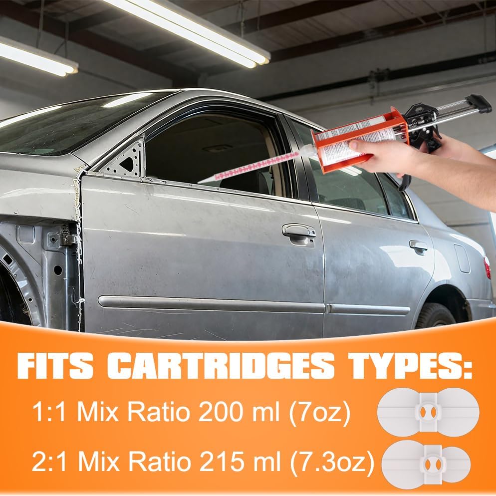 Miniatura 2 de Pistola de epoxi de cartucho dual de 200 ml  215 ml (11 y 21), pistola de epoxi manual de 2 partes para adhesivo de unión de paneles, rellenos,