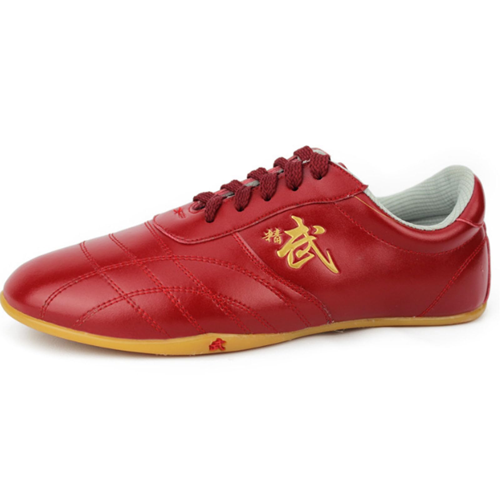 Kung Fu Arts Martiaux Chaussures Unisexes Tai Chi Chaussures Hommes Femmes Chaussures d'arts Martiaux Taichi,Chaussures Kungfu Boxe Karaté Taekwondo(Size:45 EU/10 US,Color:Red)