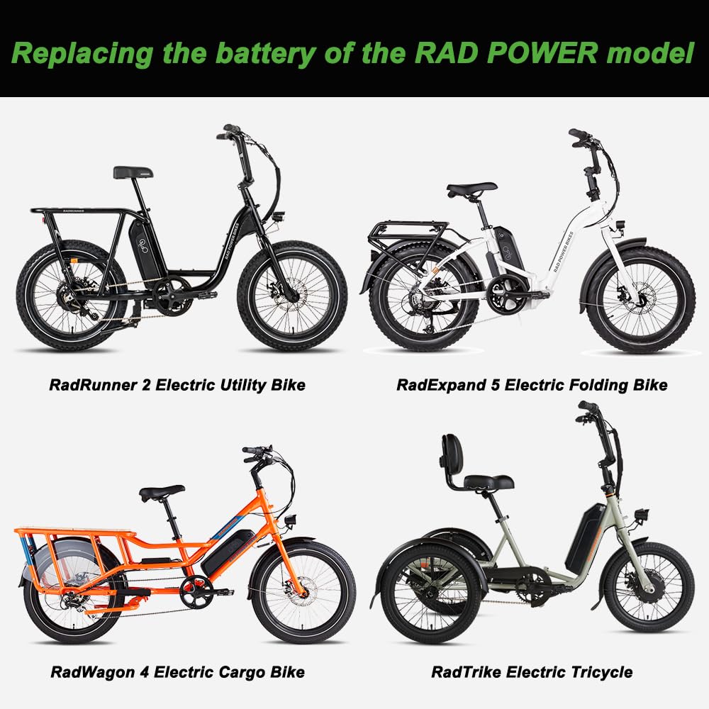 Batterie SEASON A2-48V 14Ah (673Wh) Pour Vélos Rad Power – Cellules EVE-35E, BMS 20A, Sans Chargeur