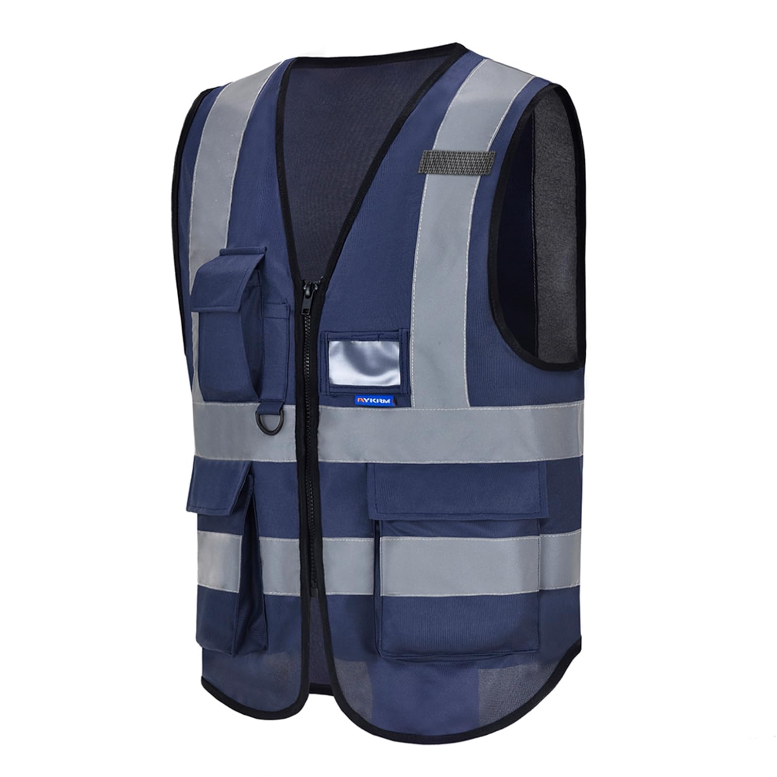 AYKRM 21 colors high Vis vest Zipper Front High Visibility vest Hi Vis Executive Vest Waistcoat with Phone & ID Pockets — view 22