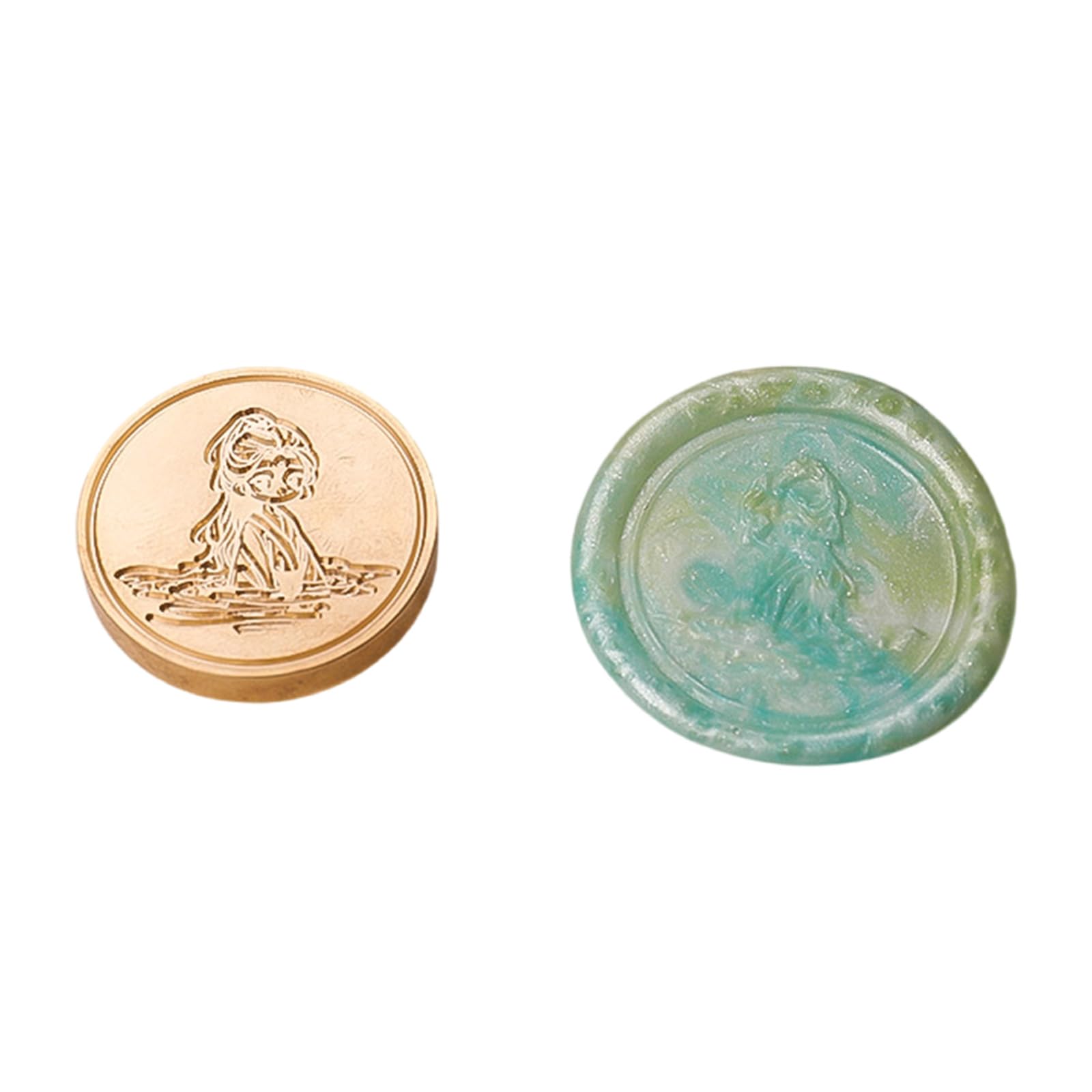 Jazuaiao Antique Embossed Seal Stamp Metal Seal Stamp Head for Scrapbooking Envelope Card Wedding Invitations Decoration for Letter