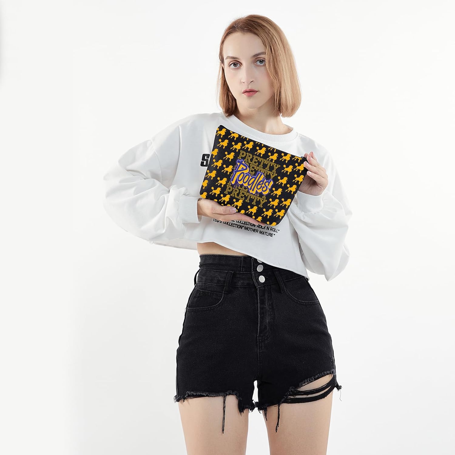 PWHAOO Sorority Makeup Bag Pretty Poodle Cosmetic Bag Sorority Gift (Pretty Poodle- B1 - Image 4