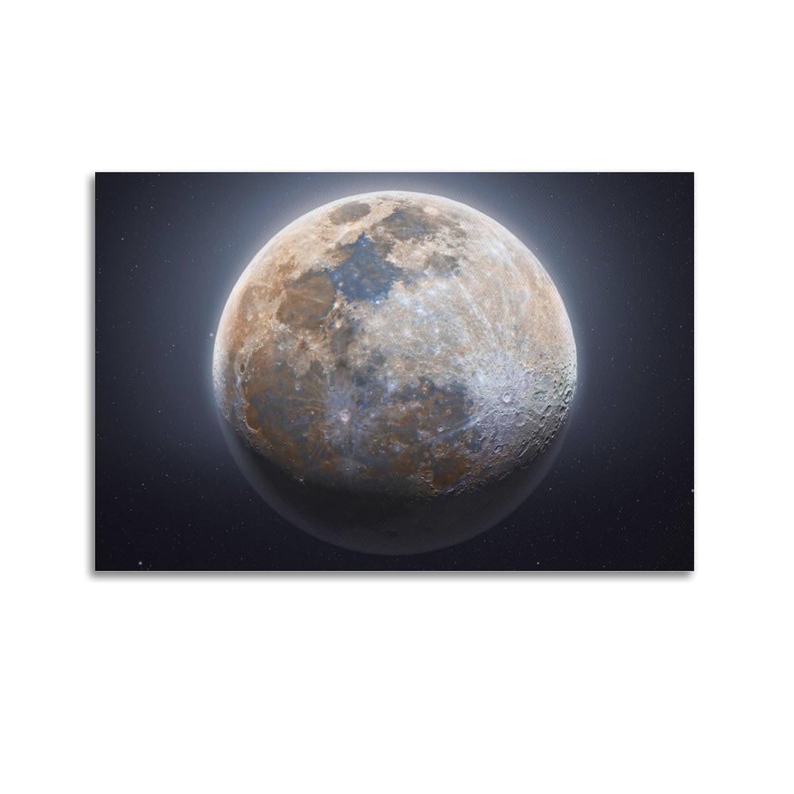 OKAHYS Moon Space Planet Poster Decorative Painting Canvas Wall Artworks Picture 24x36inch(60x90cm)