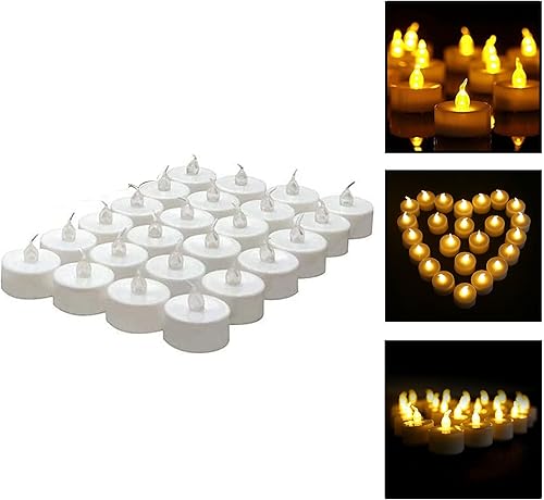 96 velas de té que funcionan con pilas, velas LED eléctricas sin llama de más de 200 horas para decoración de centros de mesa de boda, San Valentín,