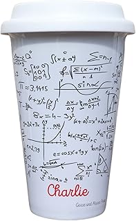 Maths Teacher Travel Mug Personalised - Gift for Economics Lover - Personalised Engineering Student Thermal Ceramic Insulated Travel Mug