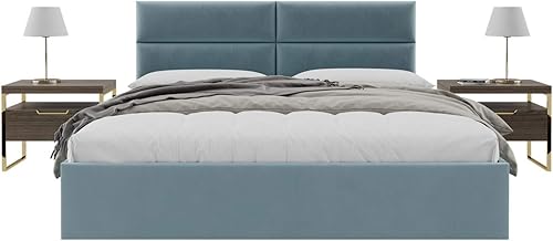 Miniatura 26 de Vänt - Paneles tapizados de cabecera para montar en la pared, diseño Isabelle, 60 x 23 pulgadas, configuración de 4 paneles individuales,