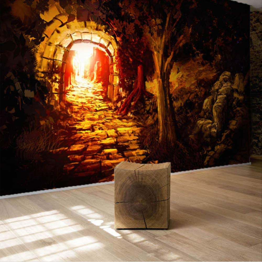 Art mural forêt fantastique grand papier peint 3D salon de 350x256