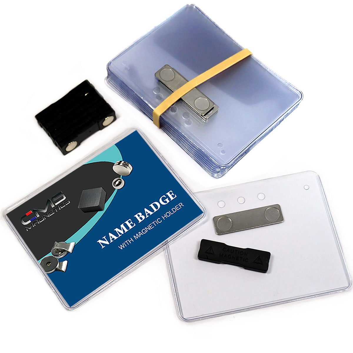 CMS Magnetics« 12 Magnetic Name Badges 3x4" with Badge Magnet 2MAG-2