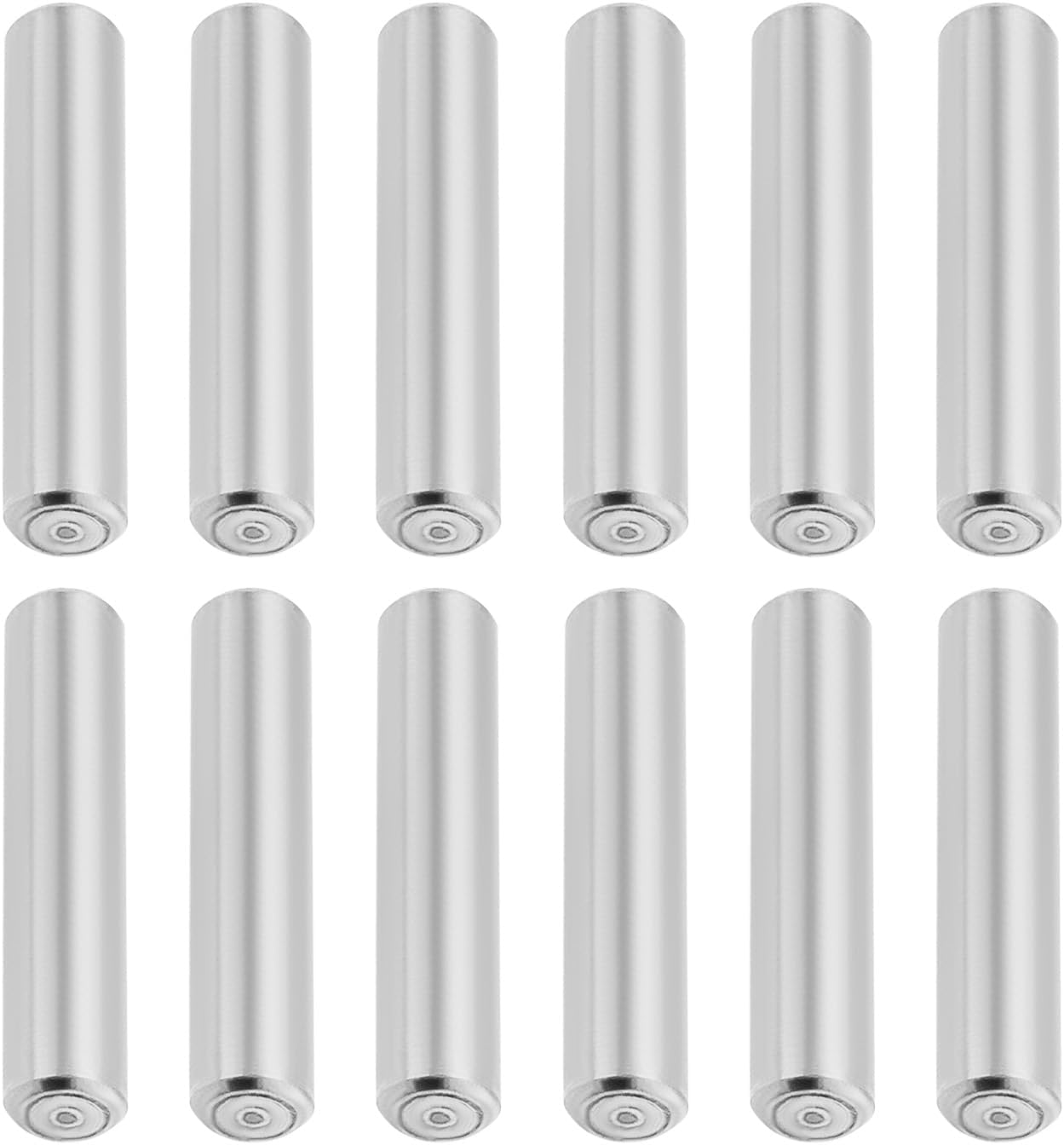 Create idea 50pcs 5x25mm Shelf Bracket Dowel Pins 304 Stainless Steel Round Head Flat Chamfered End Dowel Pin for Bookcase Furniture Repairing Installation