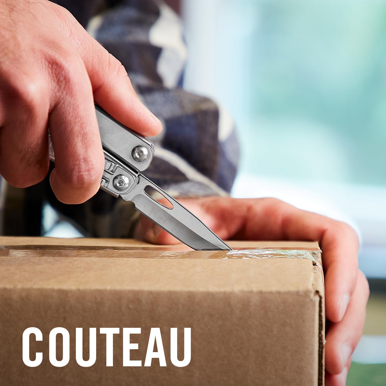 Leatherman Sidekick Outil Multifonction - 14 outils - Acier Inoxydable, Étui en Nylon