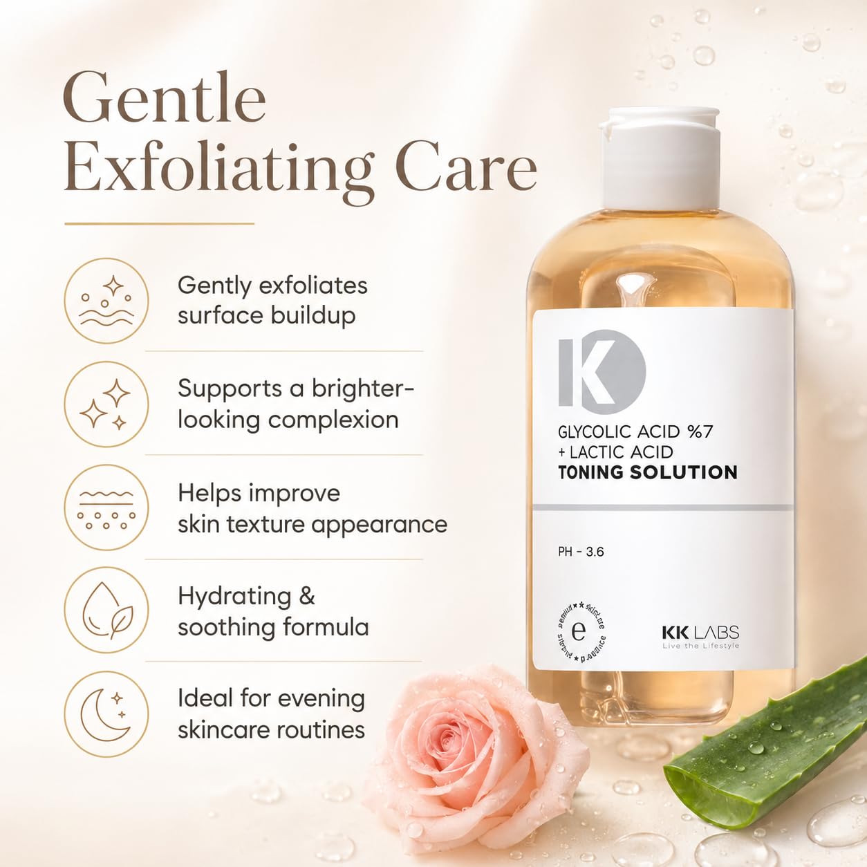 KK Labs Facial Toning Solution 250ml - Daily Face Toner That Refreshes, Rebalances and Preps Skin After Cleansing for a Clean, Smooth Base Before Serum and Moisturiser, Men and Women