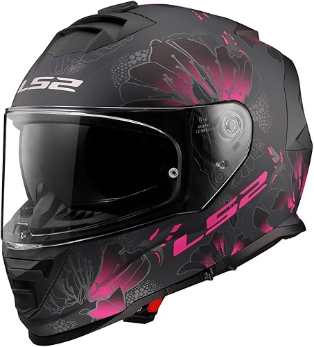 LS2 - Casco integral Assault para motocicleta con visera solar