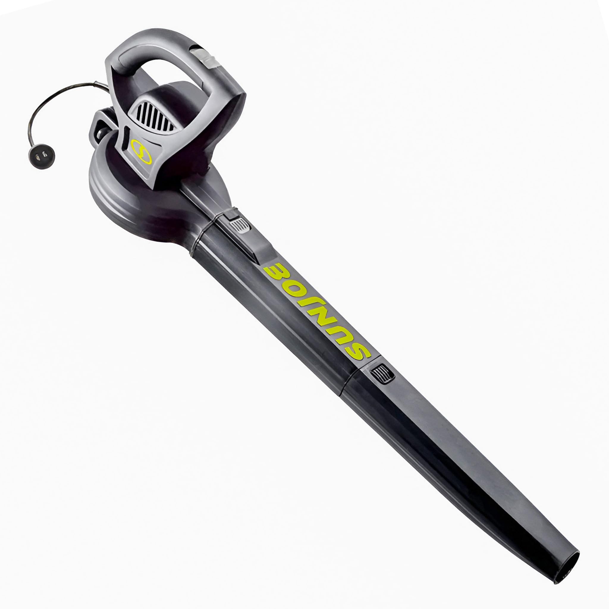 Sun Joe All-Purpose Electric Leaf Blower, 6-Amp Motor, 155 MPH, 260 CFM, Black - Lightweight & Compact, One-Hand Operation for Yards, Porches, Patios, Walkways, Decks, Garage & Light Snow, SBJ597E