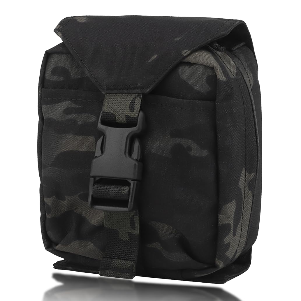 Molle - Kit táctico de primeros auxilios/bolsa IFAK, juego militar para deportes al aire libre, emergencia médica, liberación rápida, bolsa EMT bolsa de almacenamiento múltiple (Multicam/BK)