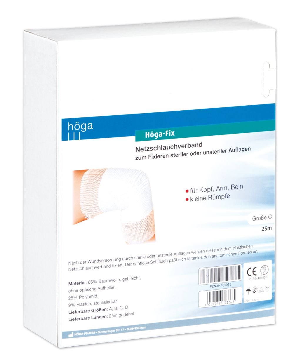 Höga-Fix - Rete tubolare per testa, braccio, gambe, calze piccole, 25 m