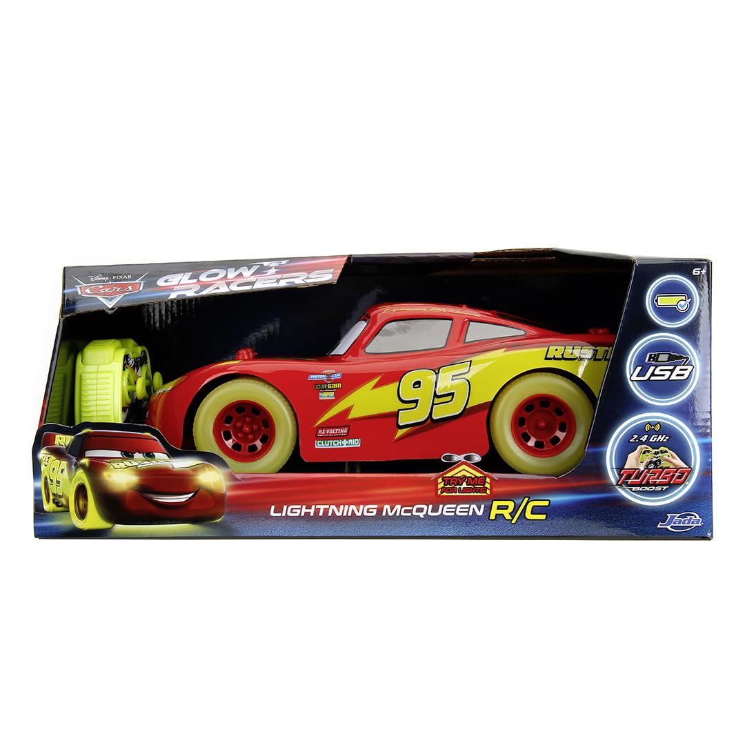 Jada RC Lightning McQueen Glow Racers 1:14 : Amazon.co.uk
