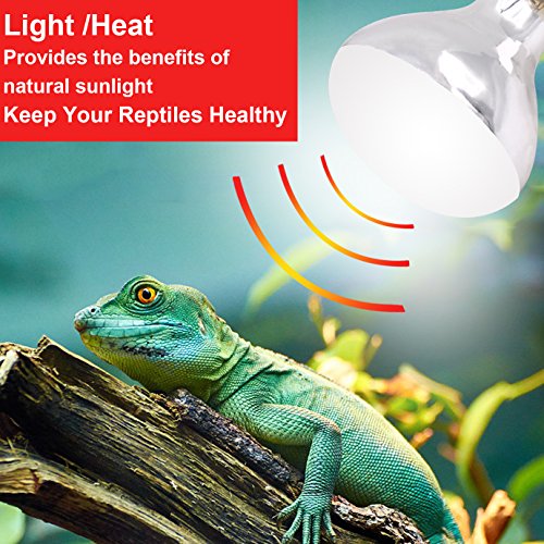 AIICIOO UVB Reptile Light 160W - UVB Light Bulb for Reptile Bearded Dragon Mercucry Vapor Bulb Basking Heat UVA UVB All in One Sun Lamp - Thumbnail 2