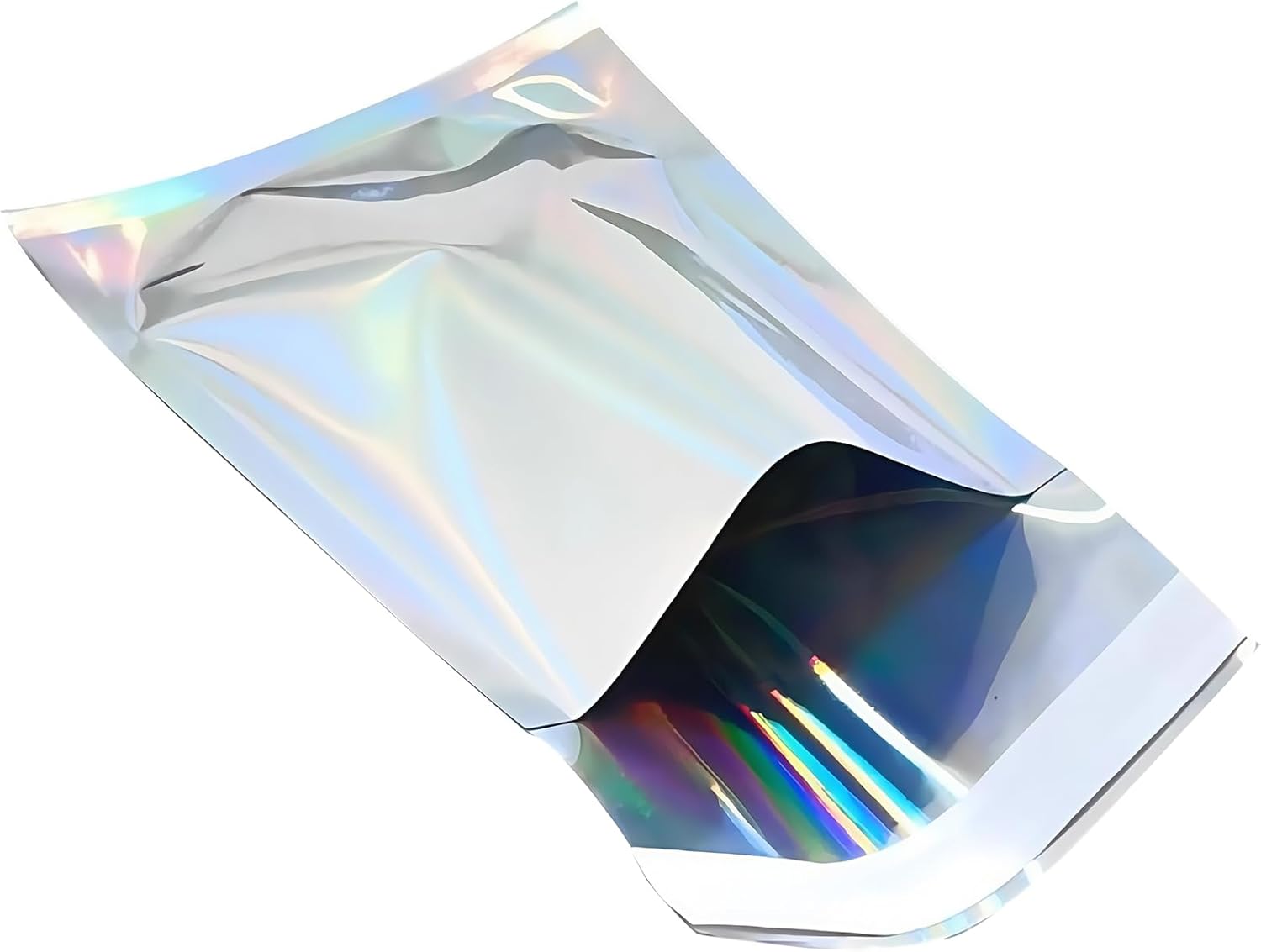 PABCK 100 Pack 6.49x9.06+1.57 inch Holographic Metallic Poly Mailers Self Sealing Packaging Aluminum Foil Glitter Bags Shipping Envelopes Mailing Storage Pouches for Shipping Packaging
