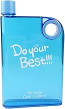 Plastic Water Bottle - 350ml Transparent Leak-Proof Flat Design Perfect for Sports, Travel, and Outdoor Use with Comfortable Grip and Easy Drinking Spout