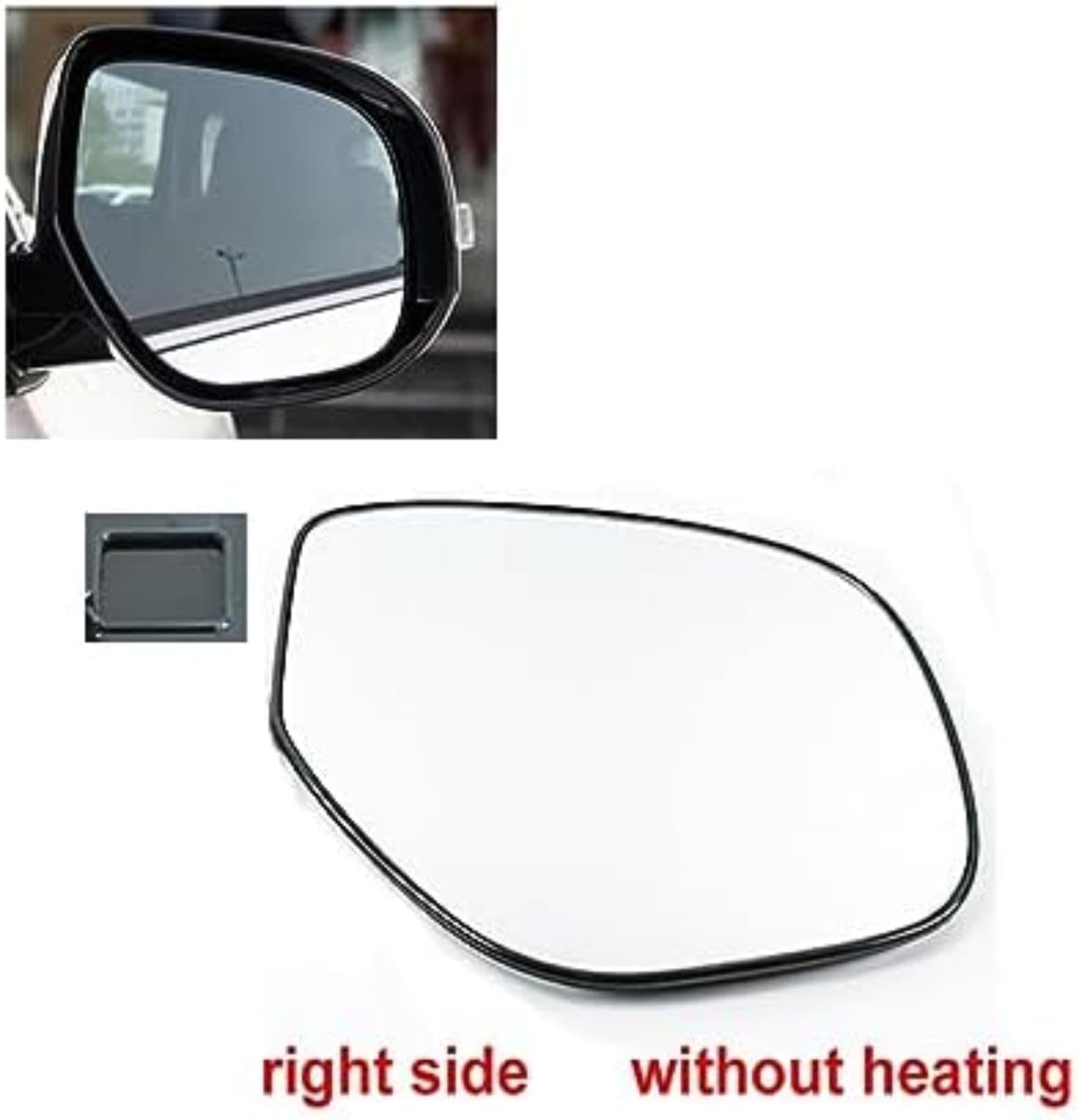 Szkło lusterka bocznego samochodu, dla Mitsubishi, dla Outlander 2013-2021 boczne soczewki cofania drzwi obiektywu Lusterko boczne samochodu (A 1pcs right no (A 1pcs right no heatin)