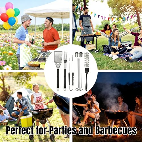 Set de Herramientas para Parrilla 18 Piezas Acero Inoxidable miniatura 5