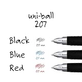 uni-ball® Signo Gel 207™ Retractable Gel Pens, Micro Point, 0.5 mm, Black Barrel, Black Ink, Pack Of 4 – view 4