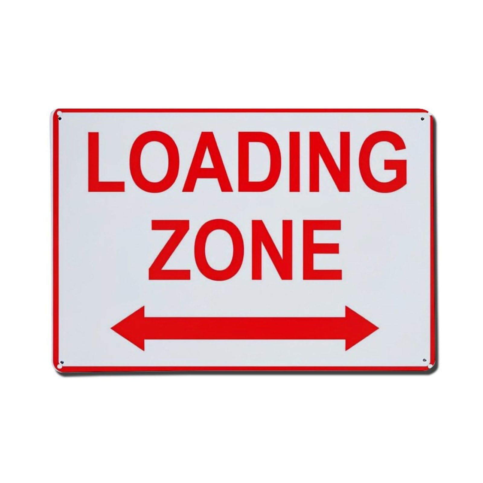 Bliveurn Vintage Loading Zone Sign Pattern Print Retro Metal Tin Sign, Metal Poster For Home, Gaming Room, Studio Workshop,Bar,Garage Wall Art Decor 8X12 Inch