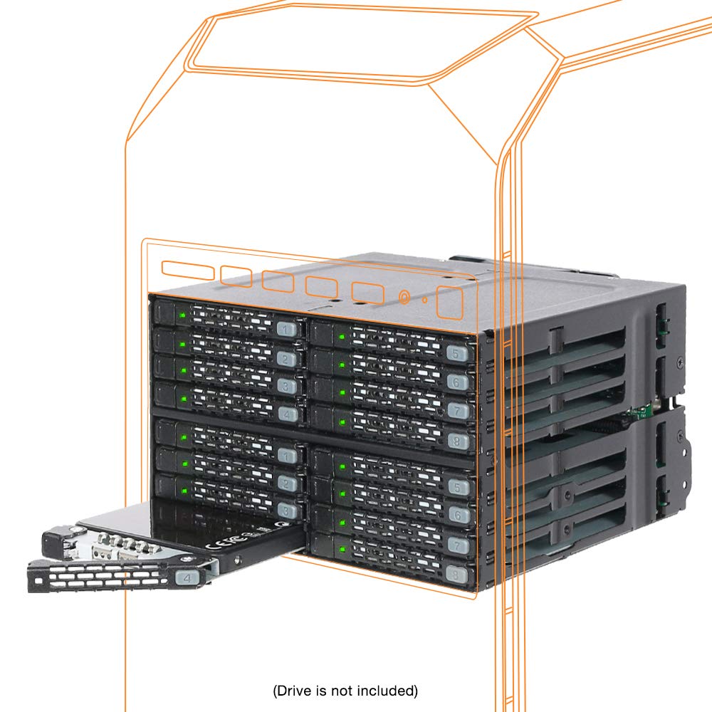 Icy Dock Samolot 16 x 6,3 cm SATAI-III w 2 x 5,25 cala HDD/SSD