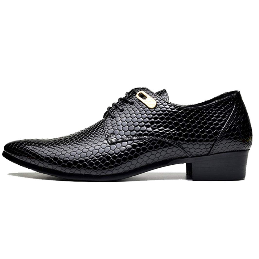 Scarpe da Uomo in Pelle Confortevoli Appartamenti con Lacci Scarpe Oxford Scarpe da Cerimonia per Matrimonio Formale con Punta a Punta