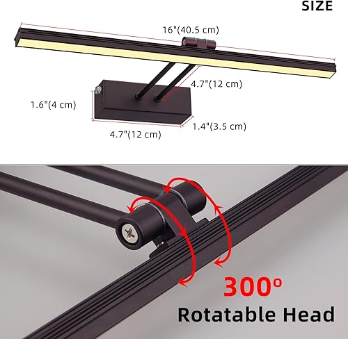 Miniatura 6 de FUNCHDAY Luz de imagen, luz de imagen a batería de 5000 mAh para pared, luz de pintura remota inalámbrica con temporizador y regulable, luz de arte