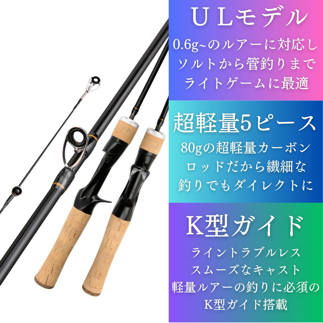Amazon | マリルド東京(Marildo TOKYO) 1.8m 6ft ULルアーロッド 4-5