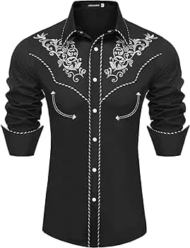 トップス Discharge COWBOY Shirt / Black Discharge 61LyTWS8GQL._AC_SY350_QL65_.jpg