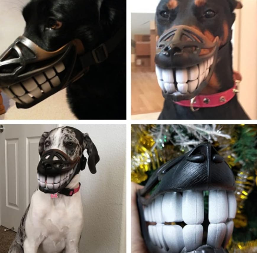Bozal Halloween de Canasta para Perros,Perro Bozal,Respirable Boca Cubierta Y Ajustable Correa,Evitar Morder,Masticar,Bozal De Canasta para Perros Pequeños,Medianos Y Grande,Cosplay disfraz,29-41cm