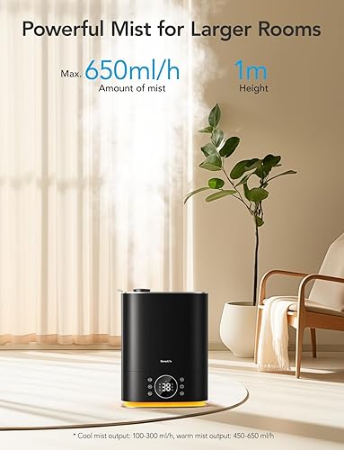 Miniatura 6 de GoveeLife Humidificador inteligente máximo, humidificador WiFi de niebla cálida y fría de 7 L para el dormitorio del hogar, humidificadores de