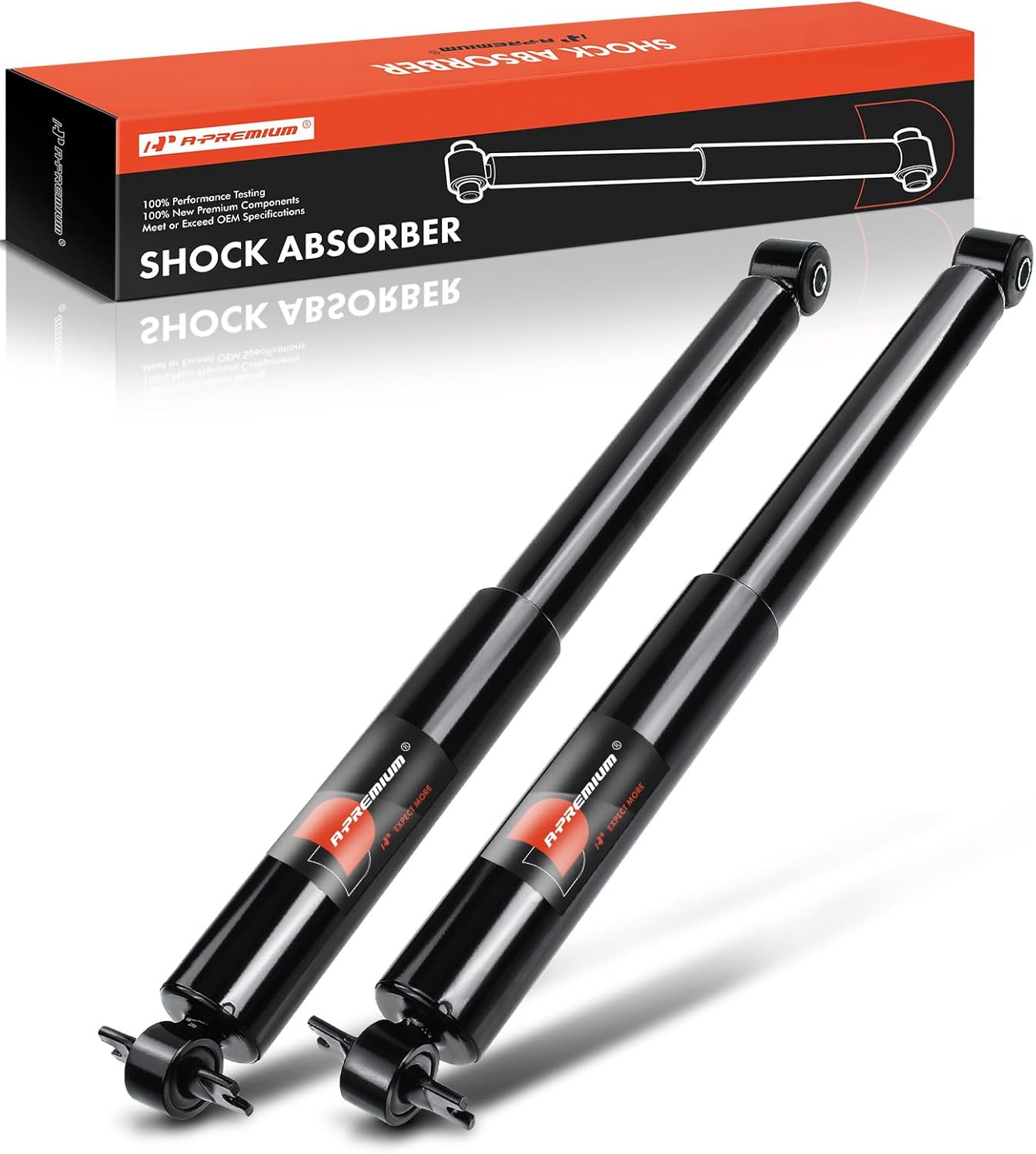 A-Premium Rear Shocks Compatible with Chevrolet & GMC - Tahoe 1995-2000, Express 3500 1996-2005, Savana 3500 1996-2005, K1500/K2500 Suburban, G3500-2x Replacement Suspension Shock Absorber Strut