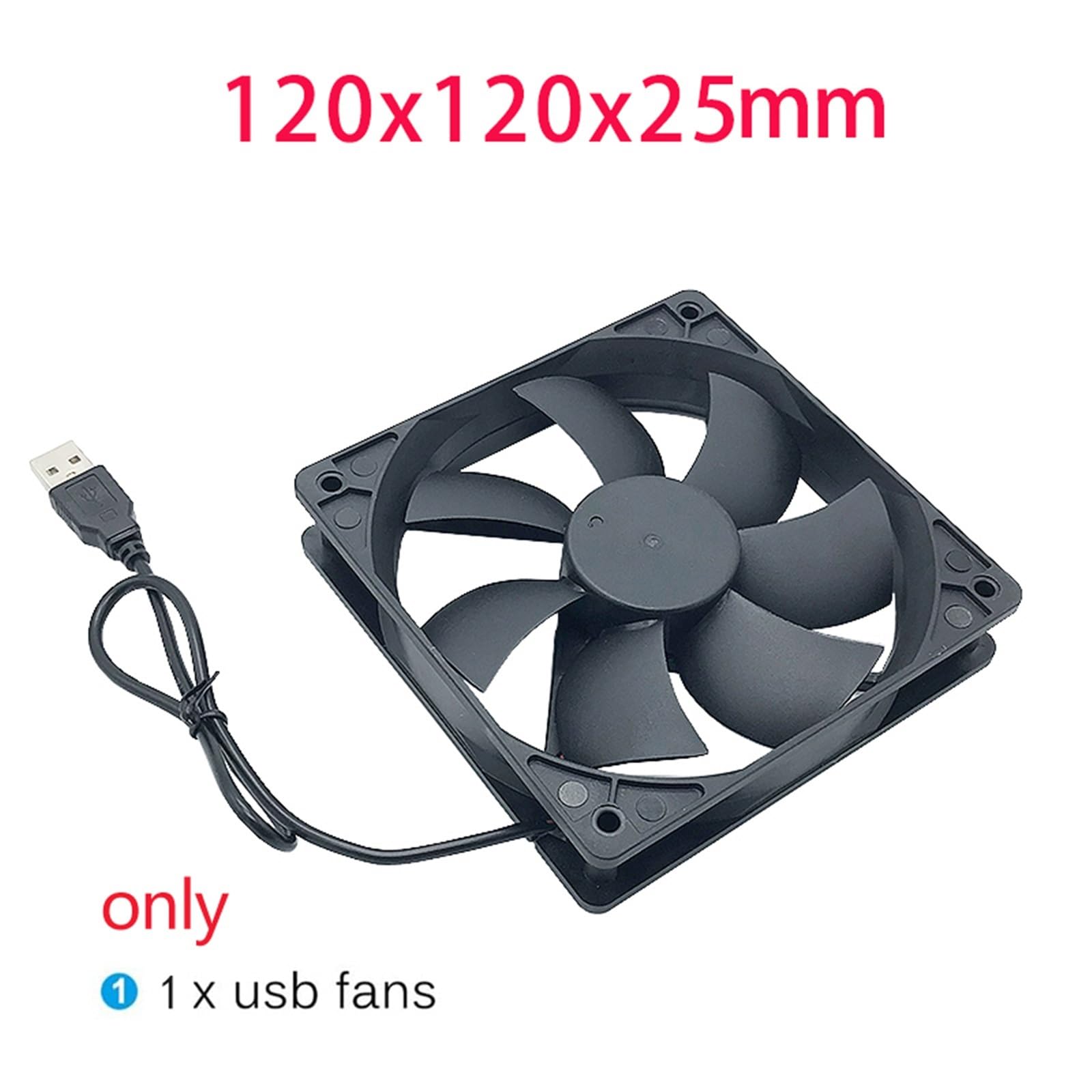 Ventola di Raffreddamento Scarico USB con Cuscinetto Fluido da 120 mm x 25 80 | Fan