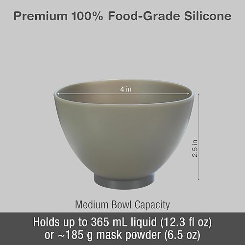 Miniatura 8 de APPEARUS Tazón grande de silicona para mezclar  18.6 oz (18.6 fl oz)  Tazón flexible, de grado alimenticio, resistente al calor para cuidado de la