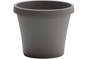 Bloem Terra Pot Planter: 24-Inch Charcoal Gray Pot
