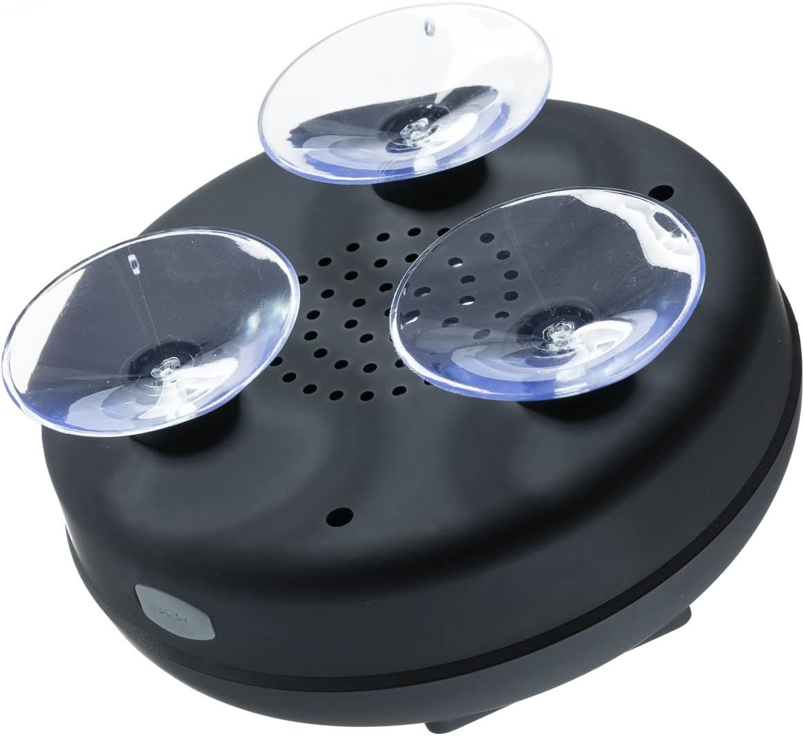 Bluetooth Speaker with LCD Display, NFC, FM Radio and Subwoofer Effect- Shower Speaker with Crystal Clear Sound and 3 Firm Suction Cups – Hands free speakerphone …